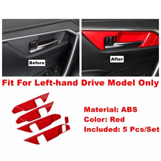 ABS インナー ドア ハンドル ボウル カバー トリム ステッカー 装飾 アクセサリー 適用: トヨタ RAV4 RAV 4 XA50 2019-2022 レッド-左ハンドル用 AL-PP-0326 ALの通販は