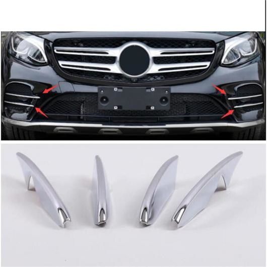 アクセサリー 適用: メルセデス・ベンツ GLC X253 2015-2019 ABS フロント フォグライト ランプ アイリッド アイブロー モールディング カバー キット トリム タイプA AL-PP-0634 AL