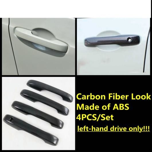 アウトサイド ドア ハンドル グリップ カバー トリム ABS クローム/カーボンファイバー エクステリア キット アクセサリー 適用: ホンダ フィット ジャズ GR 2020 2021 2022 カーボン調 AL-PP-1267 AL