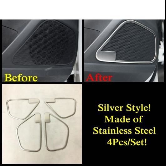 シルバー ステンレス スチール ドア スピーカー/バックミラー ミラー アジャスター/ウインドウ リフト ボタン カバー トリム 適用: MG ZS EV 2018-2022 タイプB AL-PP-1378 AL