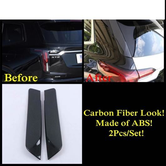 リア ドア ウインドウ スパンコール/バックミラー ミラー ストリップ ABS クローム/カーボン調 カバー トリム 適用: キャデラック/CADILLAC XT6 2020-2022 タイプB AL-PP-1433 AL