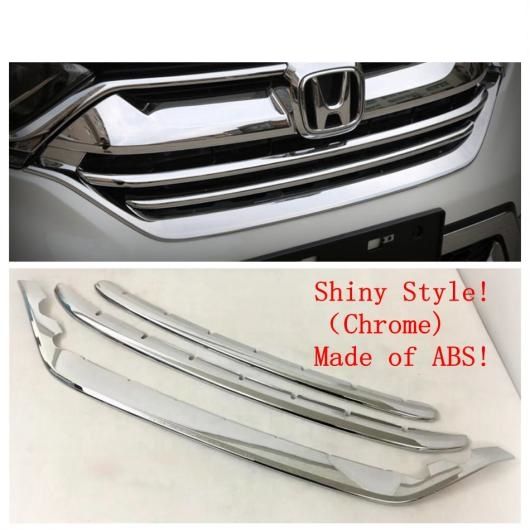 ABS フロント グリル グリル パネル モールディング インテリア カバー トリム 適用: ホンダ CR-V CRV 2017 2018 2019 クローム カーボンファイバー アクセサリー エクステリア タイプA AL-PP-1471 AL