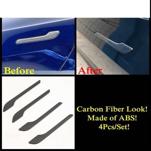 AL バックミラー ミラー/リア フォグランプ ライト/ドア ボウル ステッカー カバー トリム カーボン調 エクステリア 適用: テスラ/TESLA タイプD AL-PP-1493の通販は