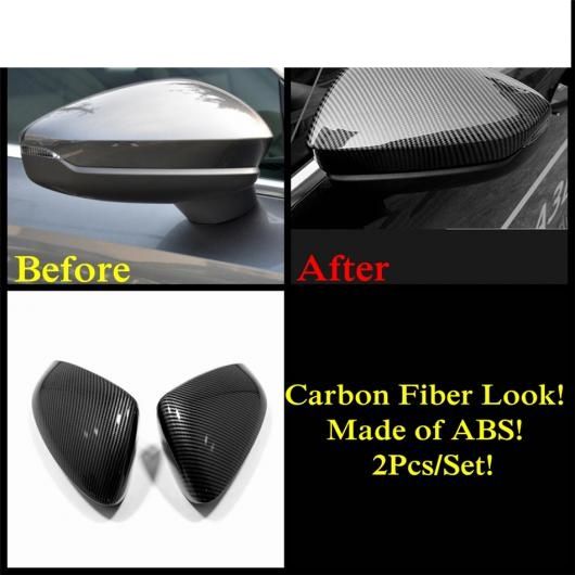 ABS クローム/カーボンファイバー エクステリア 適用: アウディ/AUDI A3 8Y セダン スポーツバック 2021 2022 リア ビュー ミラー レイン アイブロー/キャップ カバー トリム タイプB AL-PP-1604 ALの通販は外装