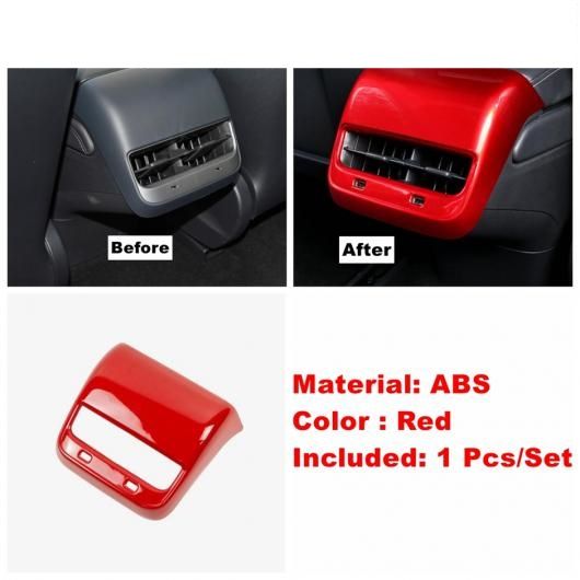 レッド インテリア キット ステアリング ホイール/リア エア AC/リード ランプ/カップホルダー カバー トリム 適用: テスラ/TESLA モデル 3 2018-2021 タイプD AL-PP-1691 ALの通販は