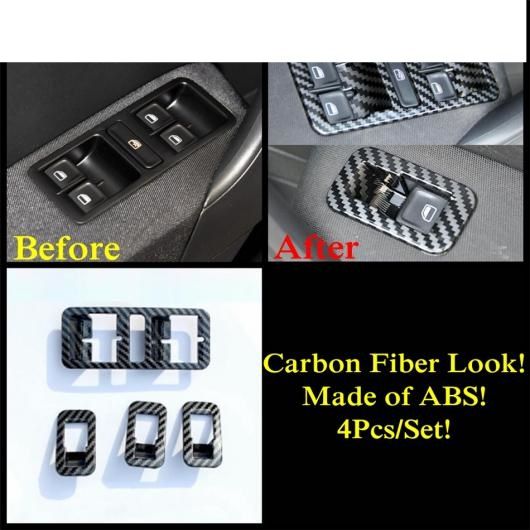 カーボンファイバー アクセサリー ウインドウ リフト ヘッド ライト ランプ ボタン エア AC 吹き出し口 カバー キット トリム 適用: VW フォルクスワーゲン/VOLKSWAGEN ポロ 2014-2018 タイプA AL-PP-1742 ALの通販は 10,185円