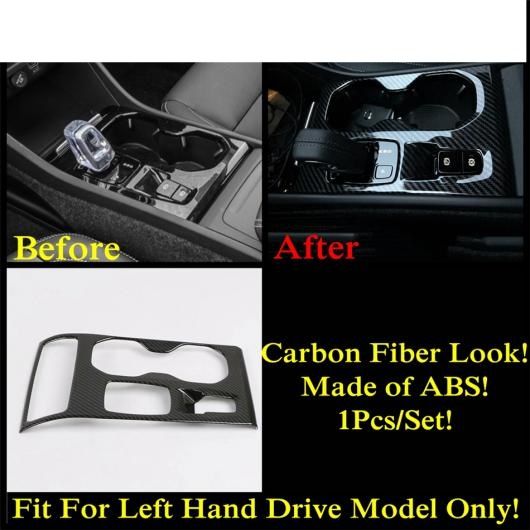 カーボンファイバー/マット アクセサリー 適用: ボルボ/VOLVO XC40 2018-2022 ABS センター コントロール ギア シフト カップホルダー フレーム カバー キット トリム カーボン調 AL-PP-1865 AL