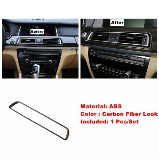 カーボン調 ステアリング ホイール エア AC ギア ヘッド ダッシュボード カバー トリム アクセサリー 適用: BMW 7シリーズ F01 F02 F03 F04 2009-2015 タイプJ AL-PP-1982 AL