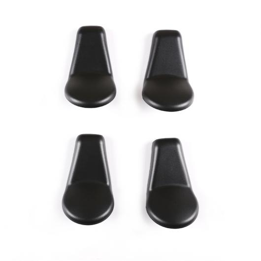 4ピース ABS ブラック パーツ シート フット スクリュー 保護 キャップ 装飾 カバー 適用: トヨタ タンドラ 2014-2020 インテリア スタイリング アクセサリー ブラック AL-PP-2380 AL