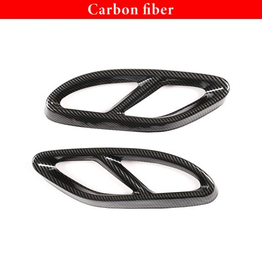 適用: メルセデス・ベンツ A B C E GLA GLC GLE GLS CLS クラス ステンレス スチール リア エキゾースト マフラー パイプ カバー トリム テール スロート フレーム カーボン調 AL-PP-2484 ALの通販は