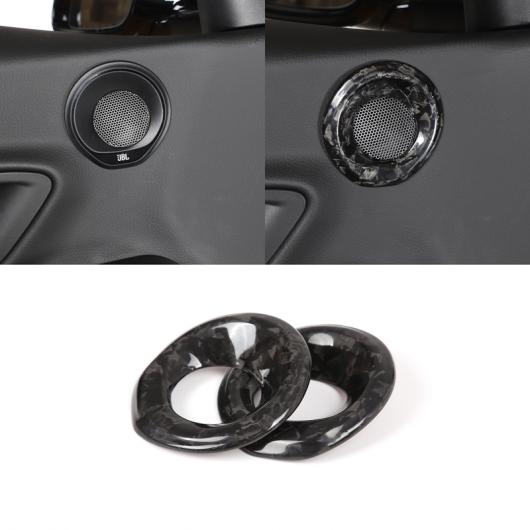 リアル カーボンファイバー インナー ドア オーディオ スピーカー フレーム カバー トリム リング 適用: トヨタ GR スープラ A90 2019-2022 オート インテリア フォージ パターン AL-PP-2753 ALの通販は