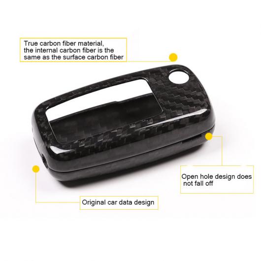 適用: フォルクスワーゲン/VOLKSWAGEN キー 保護 シェル 装飾 カバー リアル カーボンファイバー バックル キー カバー ブラック AL-PP-3089 AL