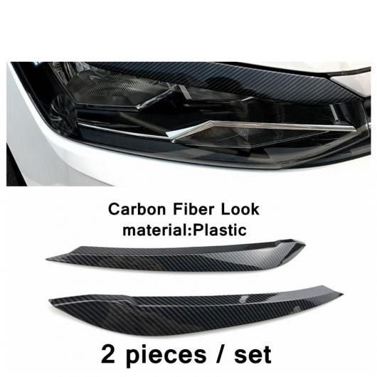 フロント ヘッドライト アイリッド カバー トリム プラスチック モールディング エクステリア アクセサリー 2ピース 適用: VW フォルクスワーゲン/VOLKSWAGEN ポロ 2019-2022 タイプ2 AL-PP-3942 ALの通販は