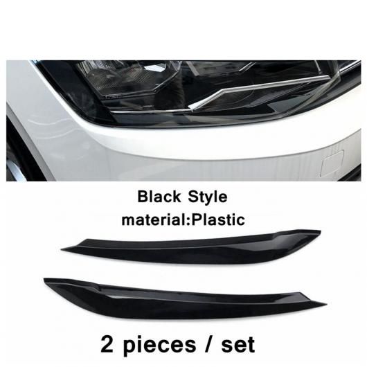 フロント ヘッドライト アイリッド カバー トリム プラスチック モールディング エクステリア アクセサリー 2ピース 適用: VW フォルクスワーゲン/VOLKSWAGEN ポロ 2019-2022 タイプ1 AL-PP-3942 AL