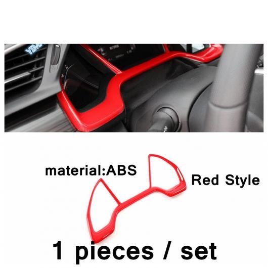 レッド アクセサリー 適用: ホンダ シビック 10世代 FC FK 2016-2020 インストルメント タコメーター ディスプレイ/ステアリング ホイール/ギア シフト カバー トリム タイプH AL-PP-4293 AL 13,130円