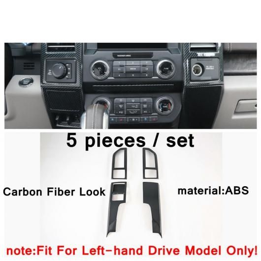 ヘッド ライト スイッチ/ナビゲーション/ギア シフト ボックス/エア AC カバー トリム カーボンファイバー インテリア 適用: フォード/FORD F-150/ラプター 2015-2020 タイプ13 AL-PP-4305 AL