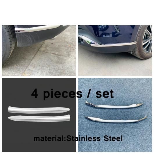 フロント リア バンパー サイド コーナー プロテクター カバー トリム ガーニッシュ ストリップ ステンレス スチール アクセサリー 適用: トヨタ ヴェンザ/ハリアー 2021 2022 タイプ3 AL-PP-4452 AL