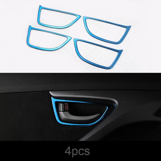 AL 4ピース 適用: ヒュンダイ/現代/HYUNDAI エラントラ 2014-2015 インサイド ハンドル 装飾 フレーム ブルー AL-PP-4600 15,118円