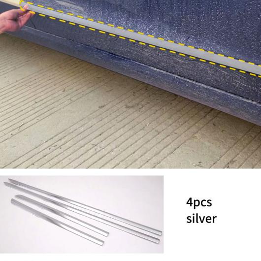 AL 4ピース 適用: テスラ/TESLA モデル 3 ボディ モールディング ドア エッジ テールゲート トリム ストリップ タイプ2 AL-PP-5036