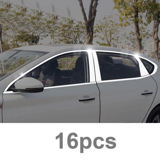 適用: MG MG6 2018 ウインドウ トリム ステンレス スチール 装飾 16ピース AL-PP-6370 AL