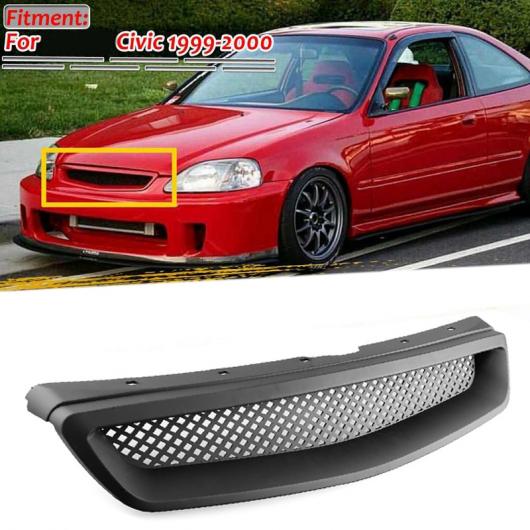 AL マット ブラック フロント エンジン フード メッシュ グリル バンパー レーシング 適用: ホンダ シビック EK CX DX EX HX LX タイプ R タイプ1 AL-PP-7209