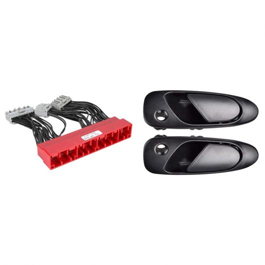 AL 1ピース OBD コンバージョン ECU ハーネス＆2ピース エクステリア アウトサイド ドア ハンドル フロント ドライバ 助手席側 レッド AL-PP-7500の通販は 11,421円