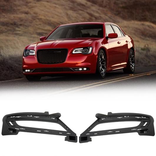 AL フロント フォグライト ランプ デコ カバー トリム 適用: クライスラー/CHRYSLER 300 2015-2020 68227212AB 68227213AB ブラック AL-PP-7624