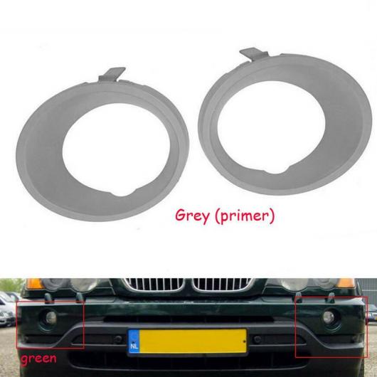 AL フロント 左＆右 ロワー バンパー フォグライト カバー 吹き出し口 グリル サイド 適用: BMW X5 E53 2000-2003 タイプ1 AL-PP-8429