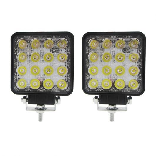 AL 2ピース 48W 6000K LED スポット ビーム スクエア ワーク ライト ランプ トラクター SUV トラック 4WD 12V 24V タイプ1 AL-PP-8446