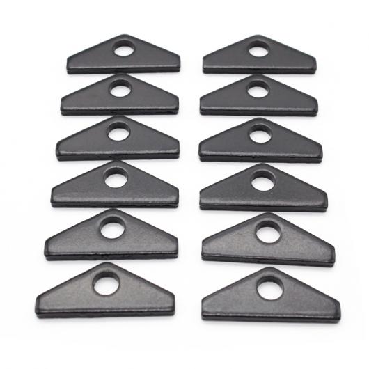 AL 12ピース バルブ カバー ミニ バルブ カバー ホールド ダウン タブ ミニ タブ 適用: SBF スモール ブロック フォード/FORD モーター ブラック AL-PP-8687