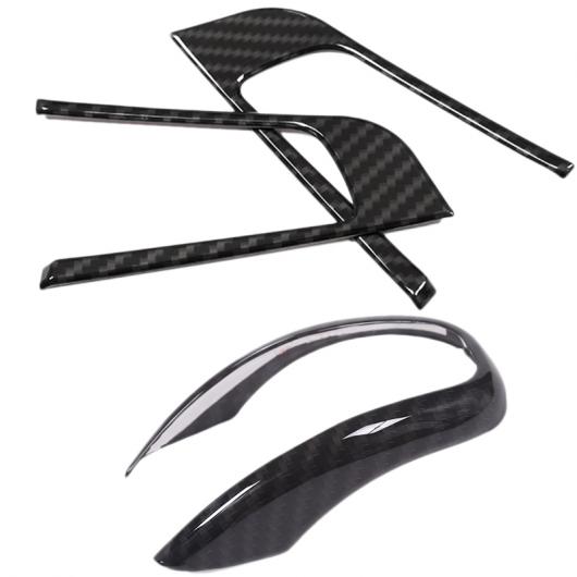 AL 3ピース カーボンファイバー スタイル トリム アクセサリー 適用: アルファ ロメオ ジュリア STELVIO: 1ピース ABS プラスチック ギア ブラック AL-PP-8717の通販は