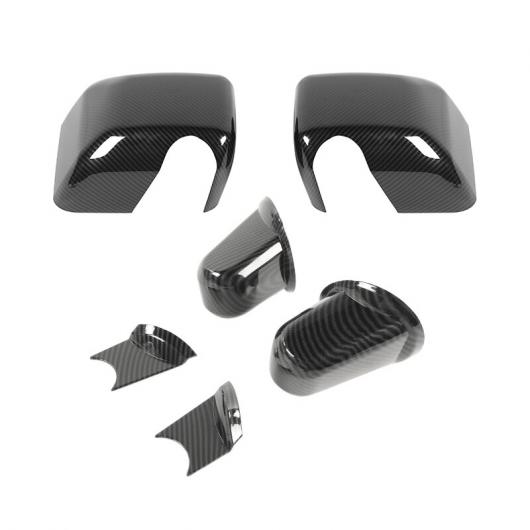 2/4ドア バックミラー ミラー カバー シェル ベース 装飾 トリム ステッカー エクステリア アクセサリー 適用: ジープ/JEEP ラングラー JK 2007-2017 カーボンファイバー 6ピース AL-RR-2299 AL