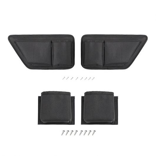 ドア ストレージ バッグ オーガナイザー ポケット 適用: ジープ/JEEP ラングラー JK JKU 2007-2017 ルビコン/スポーツ/サハラ オックスフォード 布 ブラック アクセサリー 4ピース AL-RR-2485 AL