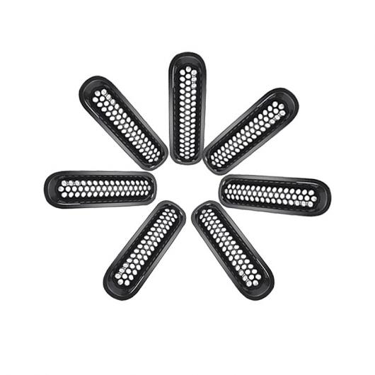 レーシング グリル ABS フロント ハニカム グリル カバー 装飾 アクセサリー 適用: ジープ/JEEP ラングラー JK 2007-2015 ブラック バックル A AL-RR-2700 ALの通販は