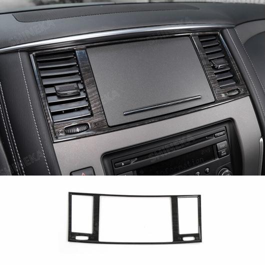 黒木目調 ステッカー 適用: 日産 パトロール Y62 インテリア センター コンソール ダッシュボード 装飾 カバー 日産 パトロール Y62 2017〜 エア コンディション 吹き出し口 AL-RR-3087 AL