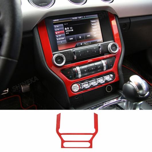 保護 ステッカー 適用: フォード/FORD マスタング レッド インテリア 装飾 カバー キット アクセサリー フォード/FORD マスタング 2015〜 センター コンソール カバー AL-RR-3099 AL