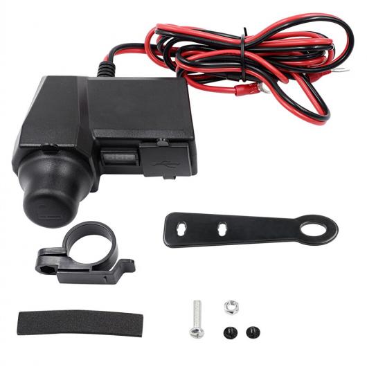 10-24V オートバイ デュアル USB 電圧計 チャージャー 5V/3.4A USB チャージャー オン/オフ スイッチ 防水 オートバイ チャージ 電圧 ディスプレイ ブラック AL-RR-6322 ALの通販は