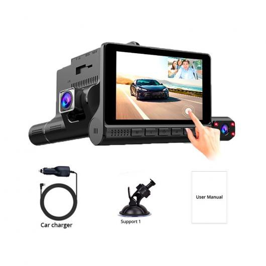 AL 3 イン 1 カメラ ダッシュ カム 4インチ タッチ スクリーン FHD 1080P ビデオ レコーダー DVR ナイト ビジョン タイプA なし AL-RR-65の通販は