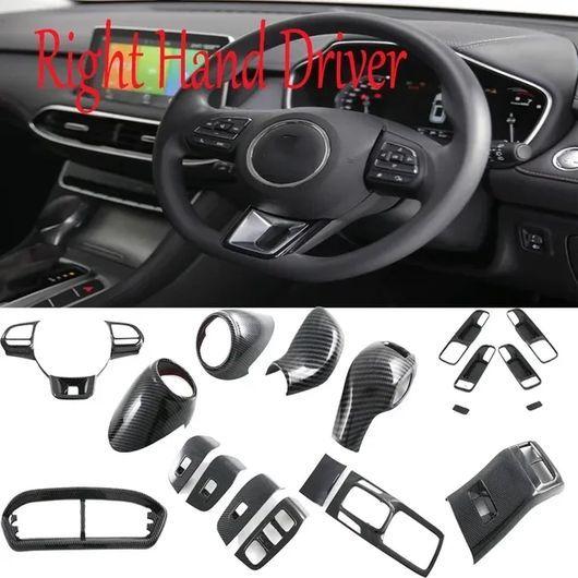 右ハンドル用 適用: MG HS 2018-2023 ABS カーボンファイバー インテリア アクセサリー ギア シフト パネル カバー サイド 7セット SR-AA-0349 76,280円