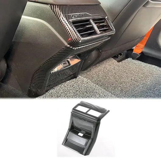 適用: 長安汽車 UNIV UNI-V 2022 2023 2024 カーボンファイバー インテリア アクセサリー リア エア コンディション カバー SR-AA-0375