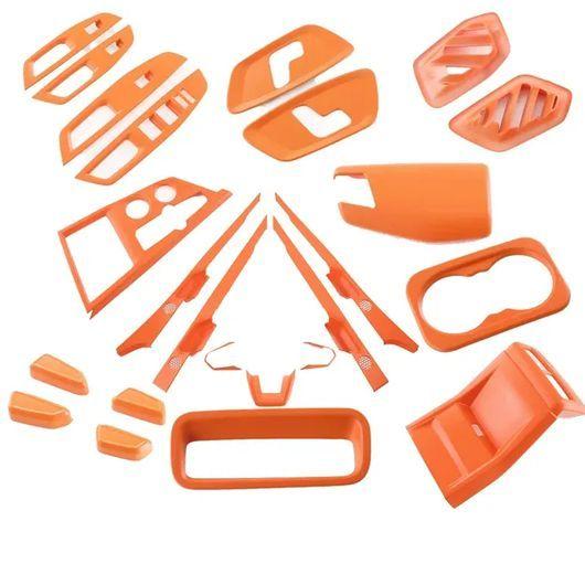 インナー アクセサリー 適用: 長安汽車 UNIV UNI-V 2022 2023 2024 オレンジ カラー ウインドウ リフト スイッチ カバー 11セット SR-AA-0377の通販は 94,793円