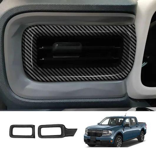 適用: フォード/FORD マーベリック ピックアップ 2022 2023 カーボン調 インテリア ウインドウ サイド AC アウトレット カバー SR-AA-0434