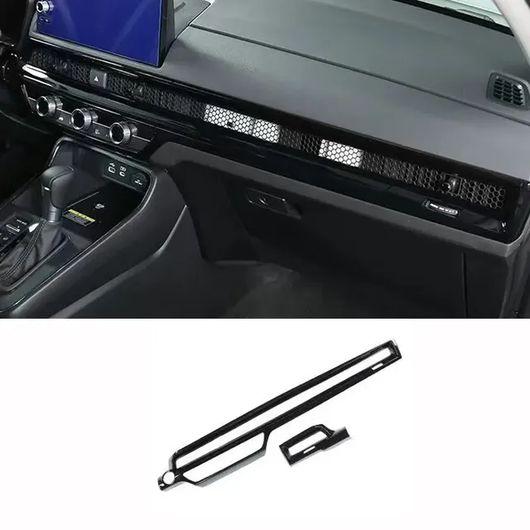 左手持ち部分用 室内装飾 付属品 当てはめる: ホンダ CR-V CRV 2023 2024 ABS 黒いこと 光輝 アームレスト 真っただ中 取り締まる SR-AA-0635