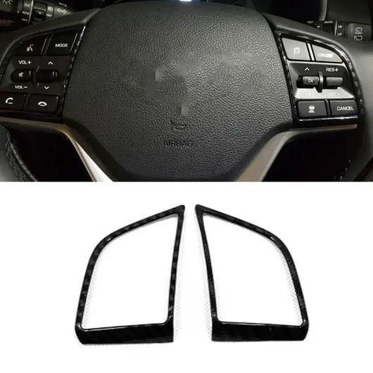 適用: ヒュンダイ/現代/HYUNDAI ツーソン 2015-2019 2020 ABS カーボンファイバー アクセサリー ステアリング ホイール カバー SR-AA-0666