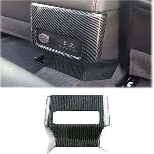 適用: 三菱 トライトン L200 2024 2025 カーボンファイバー エア コンディション アウトレット カバー トリム リア AC カバー トリム SR-AA-0703
