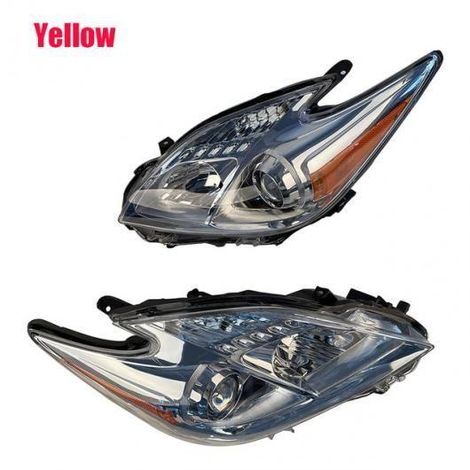 1ペア ヘッドライト 適用: トヨタ プリウス 30 ZVW30 ヘッドランプ レンズ 2009 2010 2011 2012 2013 2014 2015 イエロー SR-AA-1462