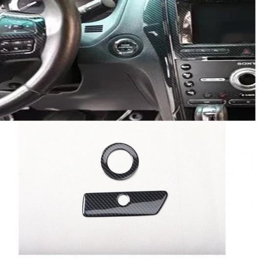 適用: フォード/FORD エクスプローラー 2016 2017 2018 ABS カーボンファイバー ギア シフト パネル カバー スタート ストップ ボタン SR-AA-3422