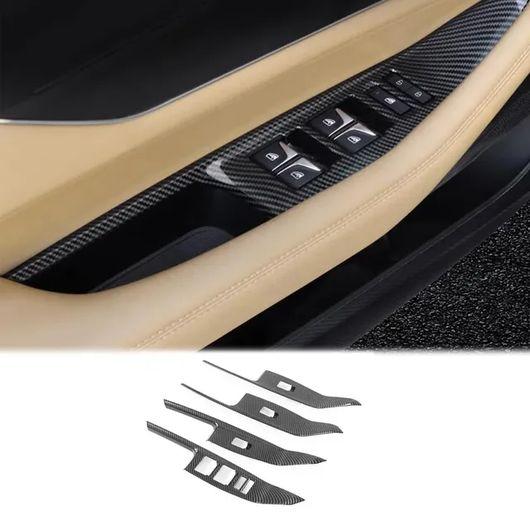 適用: 長安汽車 UNIK UNI-K 2021 2022 2023 アクセサリー カーボン セントラル コンソール ギア シフト ウインドウ スイッチ カバー SR-AA-3720