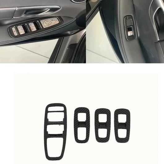 適用: ヒュンダイ/現代/HYUNDAI ソナタ DN8 2020-2022 2023 インテリア カーボンファイバー ギア シフト ウインドウ スイッチ ボタン SR-AA-3890