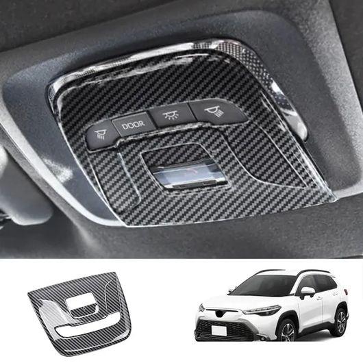 右ハンドル用 インテリア アクセサリー 適用: トヨタ カローラ クロス 2019-2021 2022 2023 カーボンファイバー フロント 読書灯 SR-AA-3969